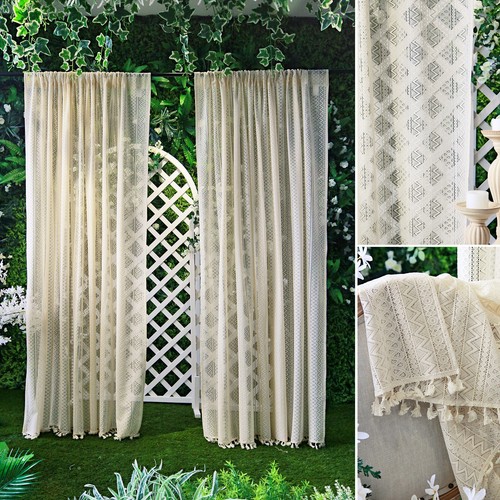 Vintage curtains tassel - vintage, sheer