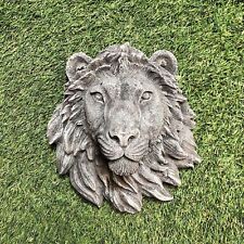 Concrete Lions Head Hanging Wall Plaque Frost Protected Garden Ornament