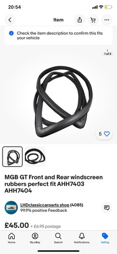 Mgb rubber restoration kit - rubber,