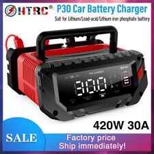 HTRC P30 Smart Car Battery Charger 30A 12V/24V Quick Charging Battery Maintainer