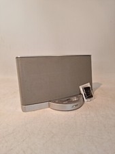 BOSE SoundDock Series II 2 Speaker Silver & BT Adapter  *NO CABLE/NO REMOTE* 