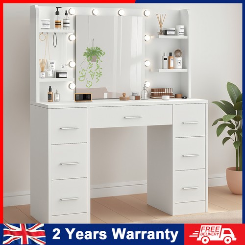 White dressing table wood - table,
