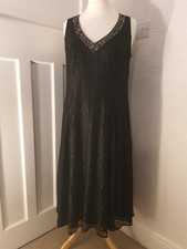 Size 16 Joanna Hope Black Lace Lined Dress - Worn Once - Great Condition 