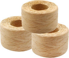 3 Rolls 100M Natural Raffia