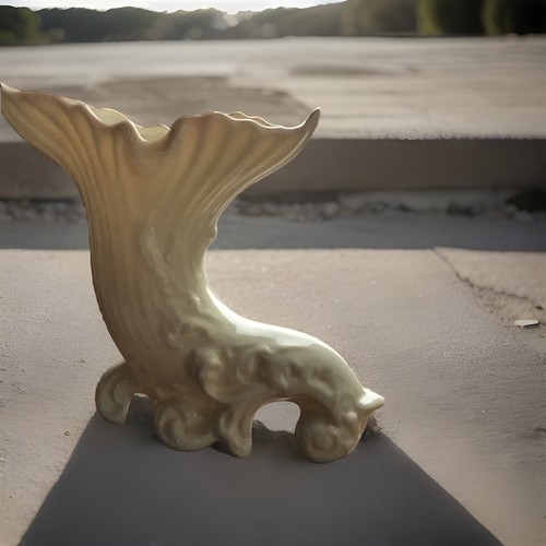 Belleek cornucopia shell - belleek,
