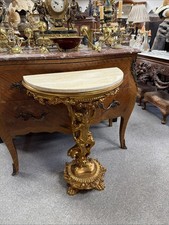 Gilt Cherub Demi Lune Beige