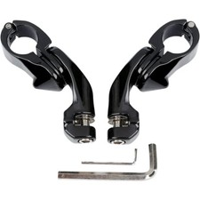 Short 1.25" Crash Bar Highway Foot Peg Mounts Clamps For Harley Honda Yamaha