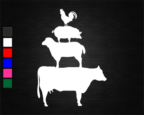 Farm animals vinyl decal - farm,