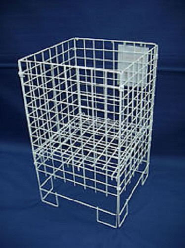 White square dump - white, wire