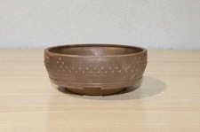 Brown Mica Bonsai Pot - Round