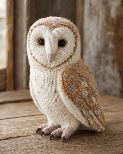 Barn owl knitting - barn,