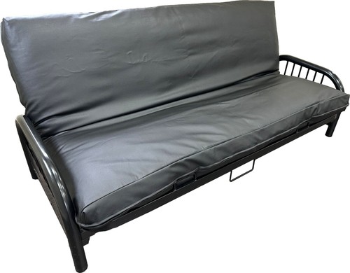Queen black leather vinyl - queen,