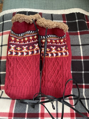 Ladies red knitted usb - red,