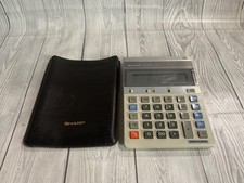 Sharp Desktop Calculator Elsi Mate EL-1138 With Slip Case Vintage Tested Working