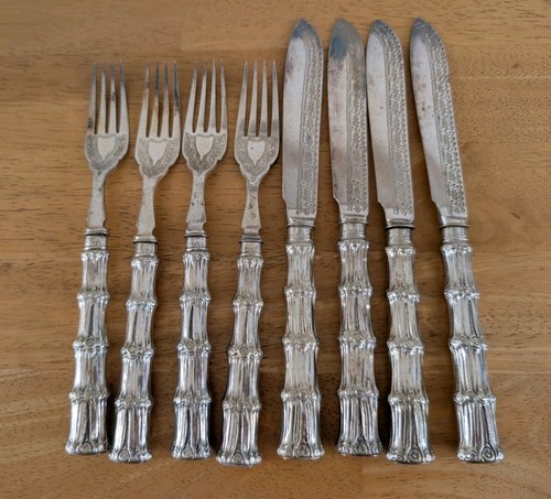 Antique silver plate cutlery - plate,