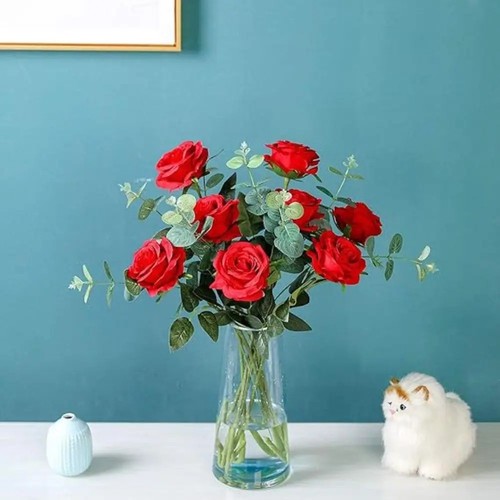 Heads silk rose artificial - heads,