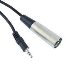 3.5mm Stereo Jack Plug to Male XLR Audio Cable Lead 1m 2m 5m