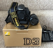 Nikon D3 Digital SLR Camera Body 12.1MP Boxed With DX SWM ED Lens Chargers