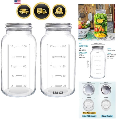 128 mason jars extra - oz,