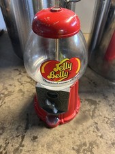Jelly Belly Bean Dispenser Machine - Metal & Glass - 9" High - Money Box