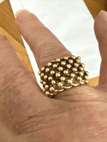 9ct gold keeper ring - gold, grams