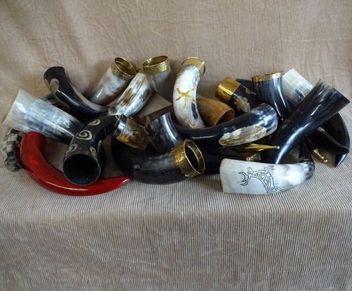 Viking drinking horns - drinking,
