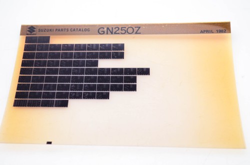 Oem suzuki gn250z 1982 april - oem, 1982/april