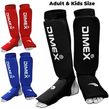 Boxing Shin Instep Pads Kids/Adults MMA Muay Thai Kickboxing Leg Foot Guards