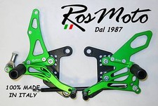 REAR FOOTRESTS REAR SETS KAWASAKI Z750 2004-2006 GREEN-BLACK GREEN-BLACK