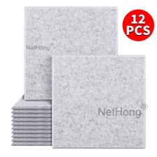 12Pack Acoustic Foam Wall Panels Insulation Self-Adhesive Soundproof Wall Tiles