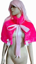 Pink Faux Fur Bolero Shrug