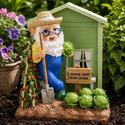 Giant gardener gnome garden - gardener,