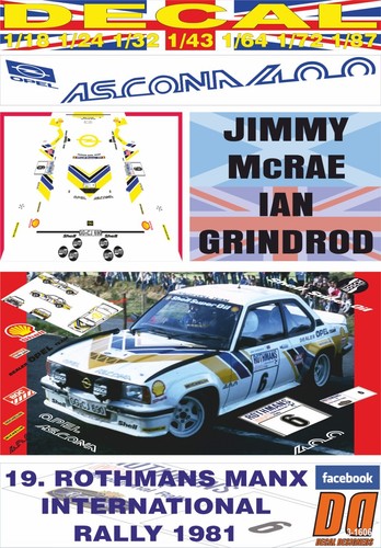 Decal opel ascona 400 mcrae - decal, j.mcrae