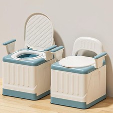 Toilet Odor Proof Bedside Commode Chair With Armrests Bedroom Activities BLW