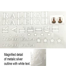 Raleigh Team USA decal set for your vintage restoration.