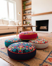 Cotton Floor Cushion - Round