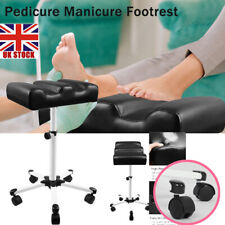 Pedicure Manicure Footrest, Adjustable Stool Chair w/Wheels, SPA Salon Equipment