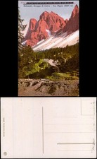 .Trentino-South Tyrol Dolomites Dolomiti Gruppo di Cisles Sas Rigais (3027 m) 1910