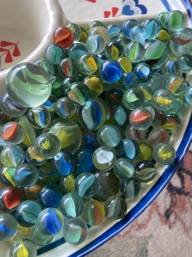 Vintage glass marbles large - vintage,