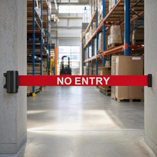 Retractable belt barrier wall - retractable,
