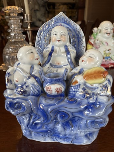 Vintage porcelain budhas - vintage,