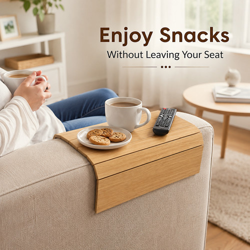 Flexible wooden sofa arm - wooden, rest
