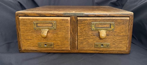 Vintage two drawer library - vintage,