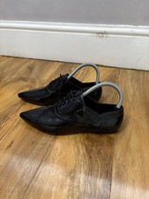 ZARA BASIC BLACK PATENT LEATHER OXFORD WOMENS SHOES- UK 3 EU 36