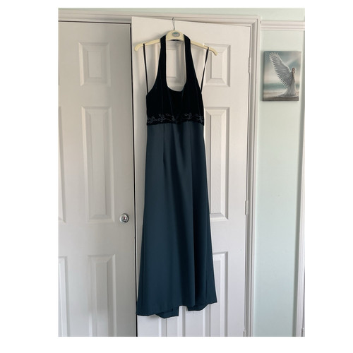 Debut dark green velvet - green,