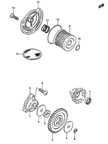 Suzuki genuine roller oil pump - suzuki,