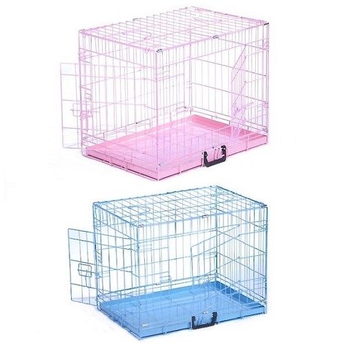 Dog cage pink blue puppy - pink,,