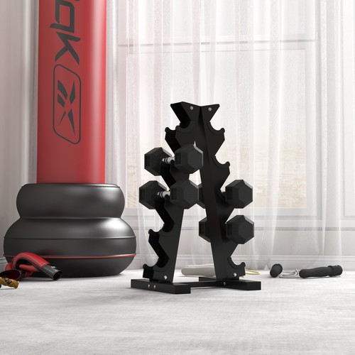2x4kg rubber dumbbell - 2x4kg, sports
