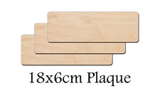 Wooden Rectangle Shape 18x6cm