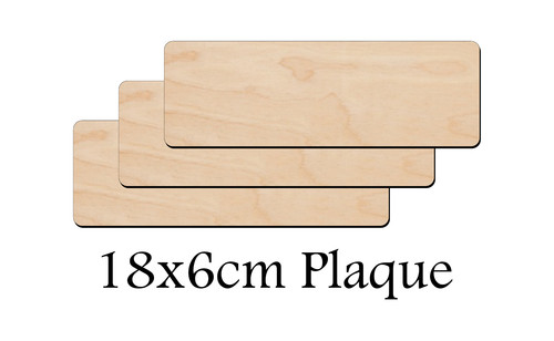 Wooden rectangle shape 18x6cm - shape,